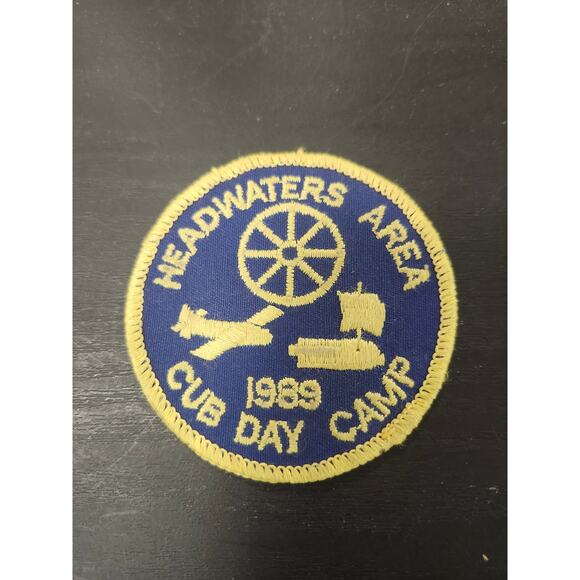 1989 Headwaters Area Cub Day Camp Patch BSA Vintage Boy Scouts Memorabilia Retro - Picture 3 of 3